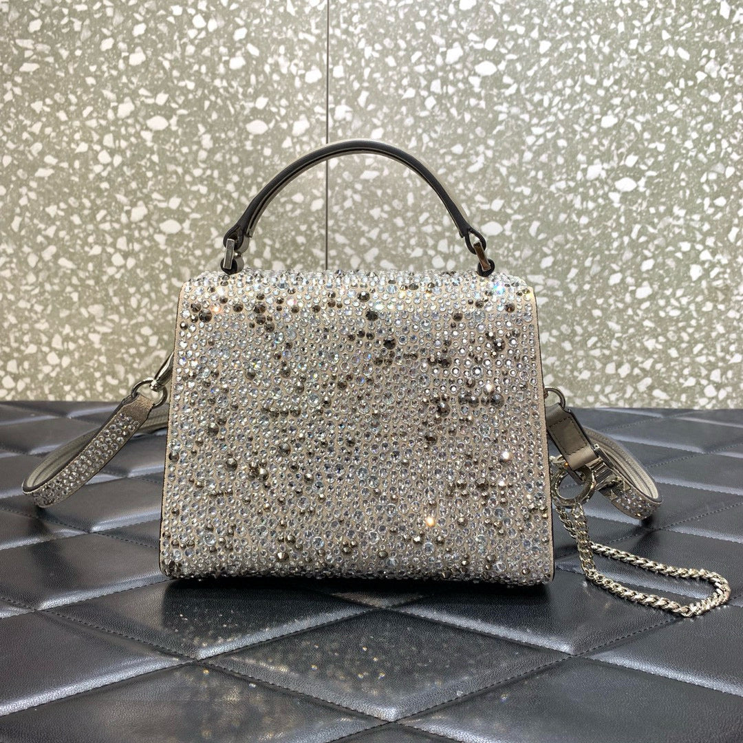 MINI VSLING HANDBAG WITH SPARKLING EMBROIDERY