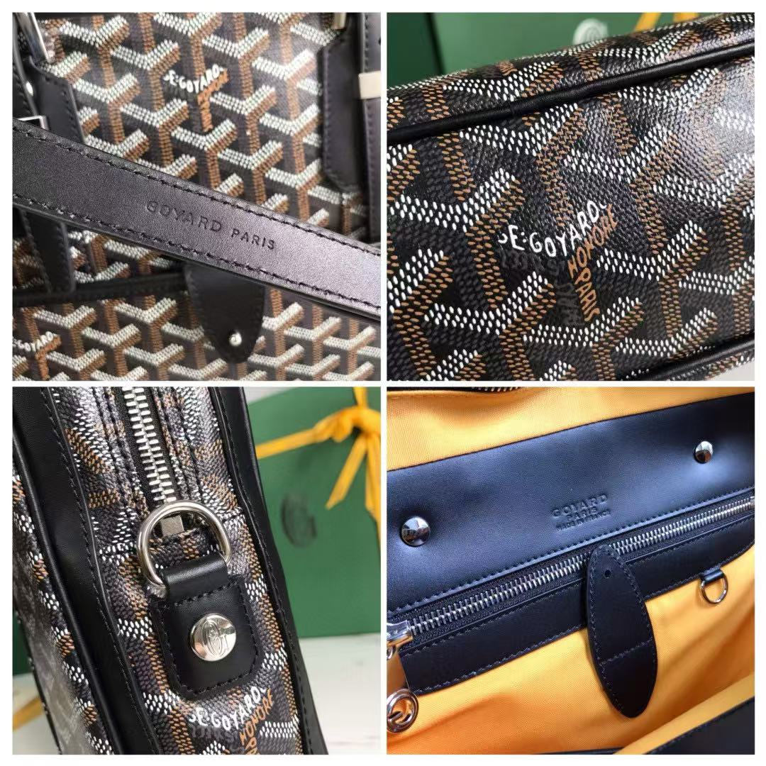 Goya Black Diplomat Briefcase Business Handbag