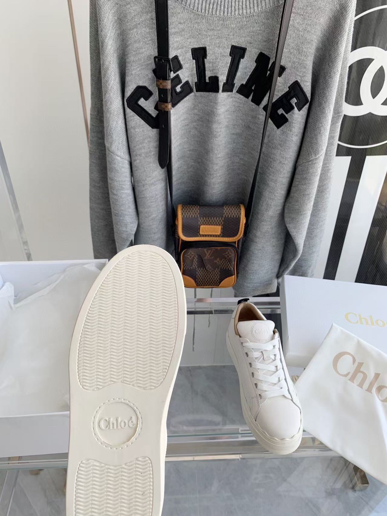Chloe Lauren Sneaker White Calfskin
