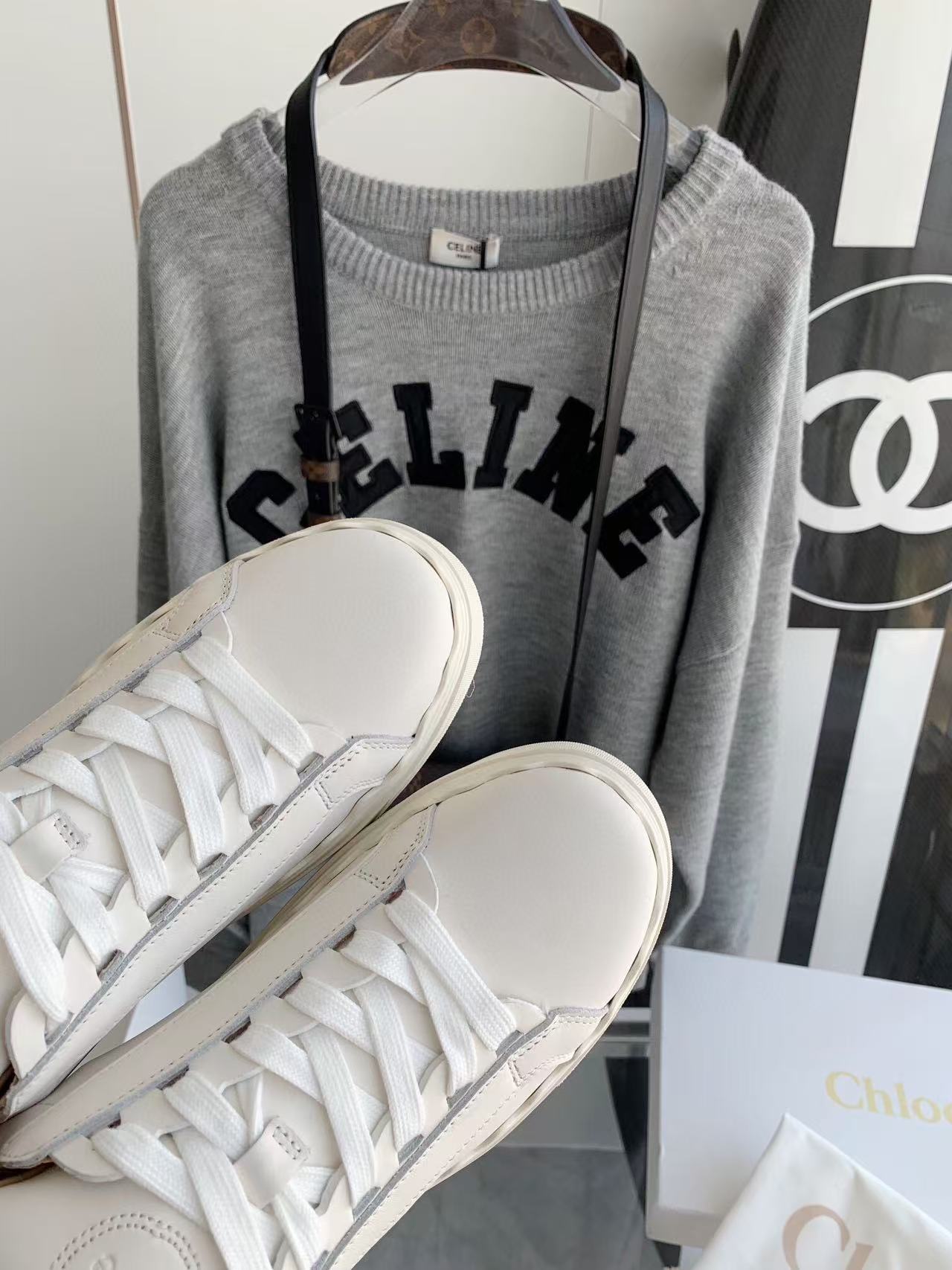 Chloe Lauren Sneaker White Calfskin