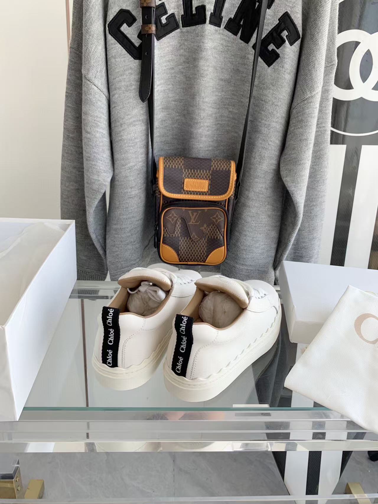 Chloe Lauren Sneaker White Calfskin