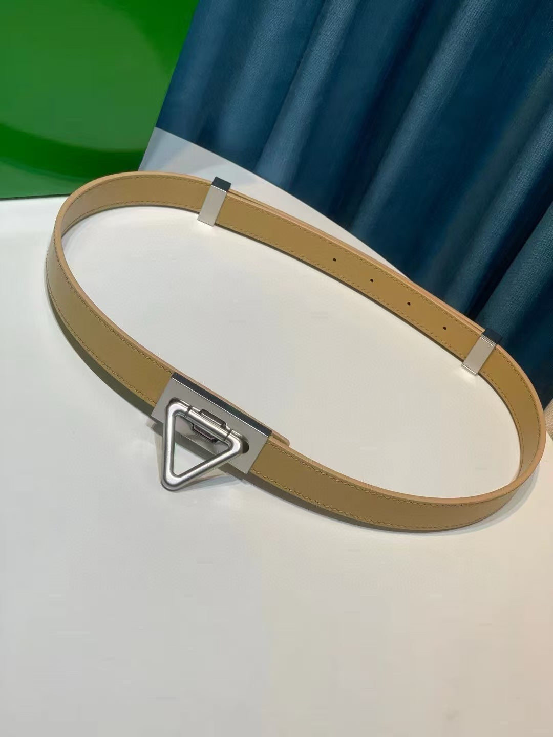 BOTTEGA VENETA BELT TRIANGLE CALFSKIN LEATHER