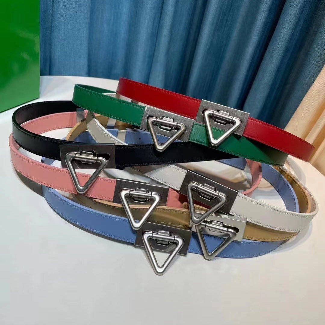 BOTTEGA VENETA BELT TRIANGLE CALFSKIN LEATHER