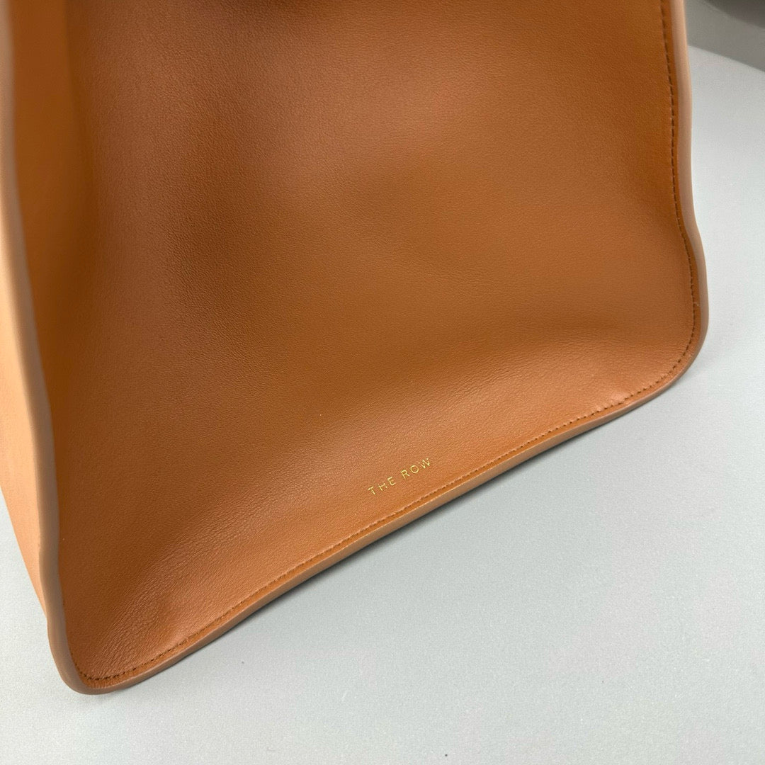 The Row Margaux 17 Brown Leather