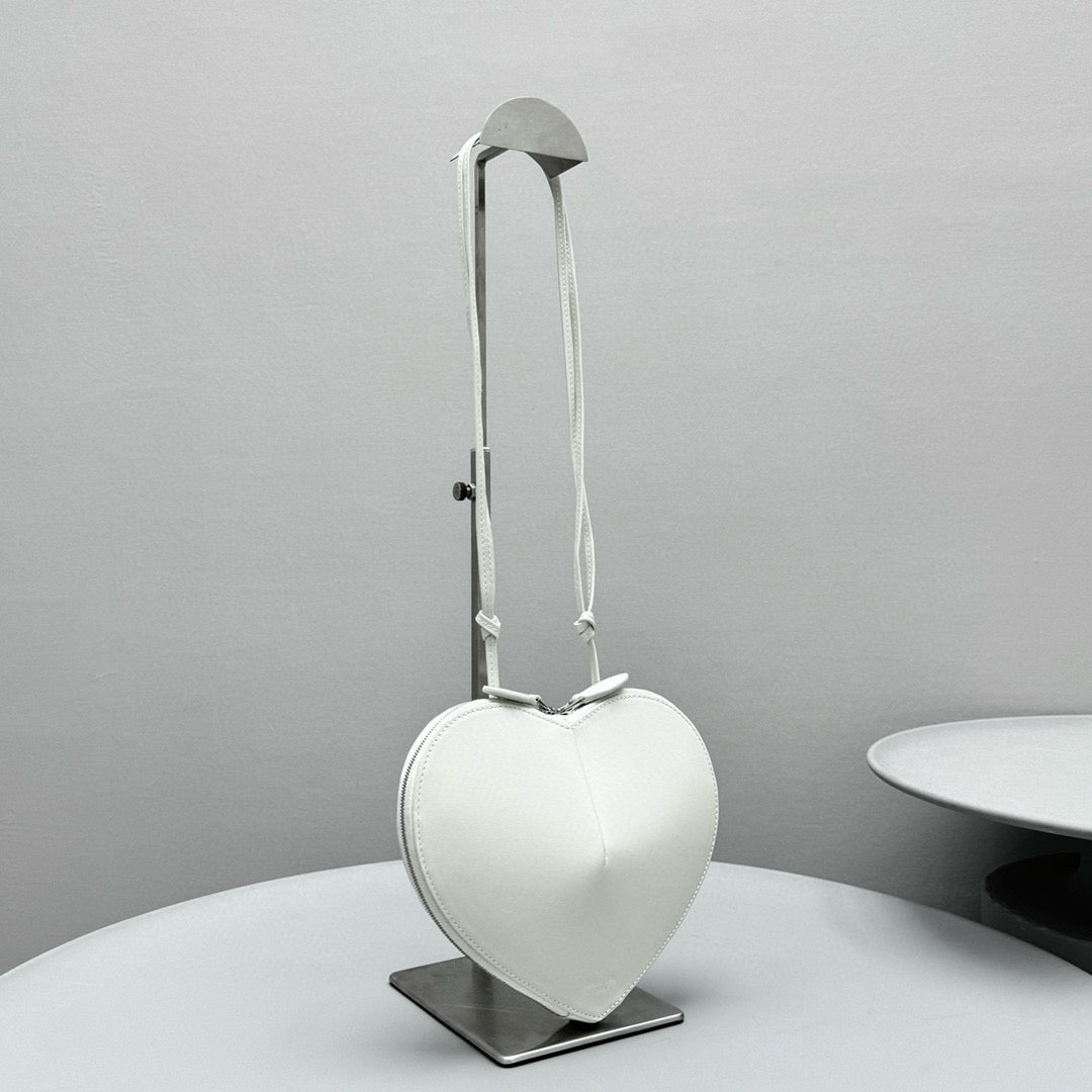 AL COEUR BAG IN WHITE CALFSKIN