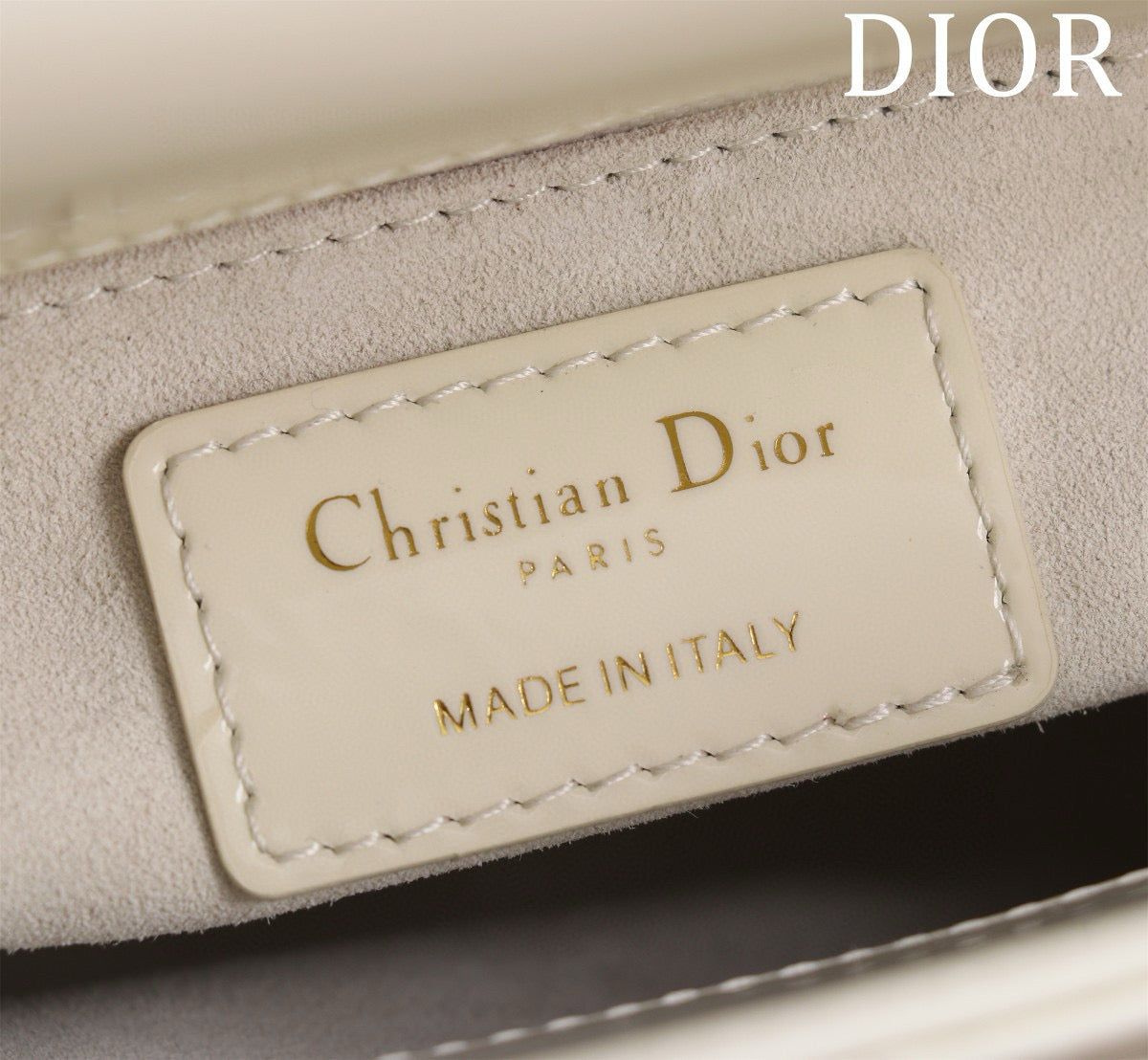 Mini Lady 17 My ABC White Patent Calfskin