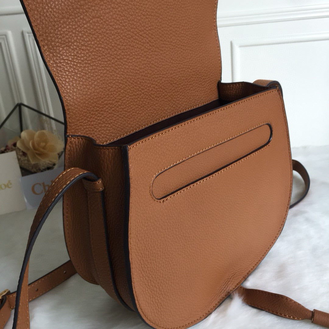 Marcie Cross-Body Bag Brown Calfskin Ghw