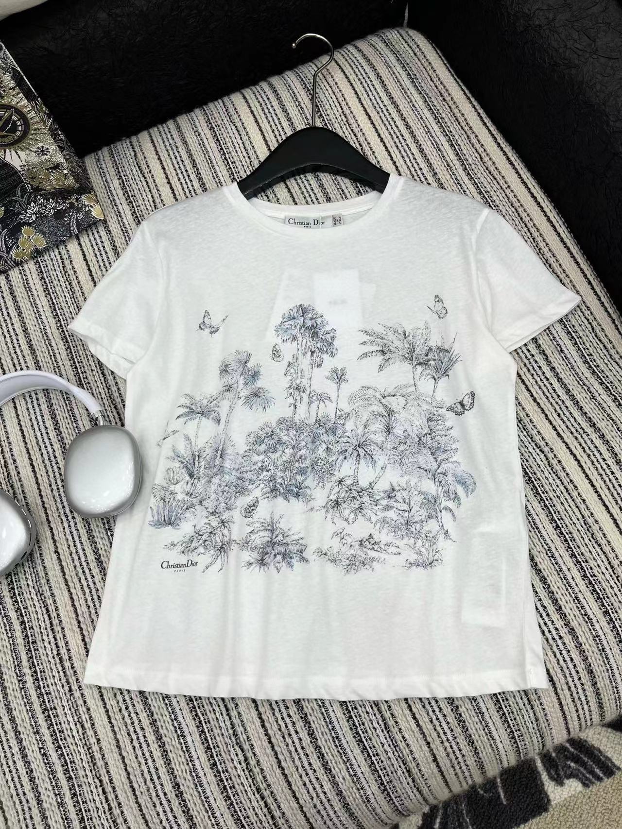 CD T-Shirt White Cotton Style 2