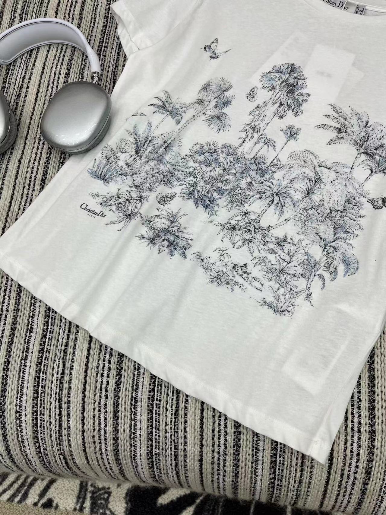 CD T-Shirt White Cotton Style 2