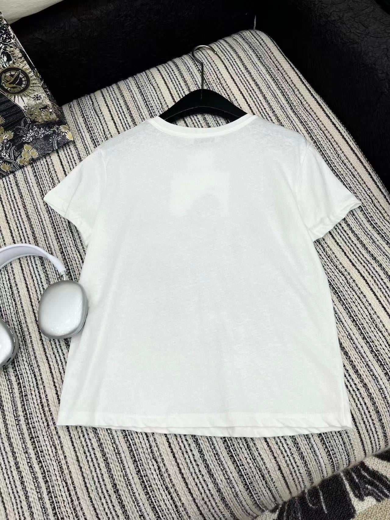 CD T-Shirt White Cotton Style 2