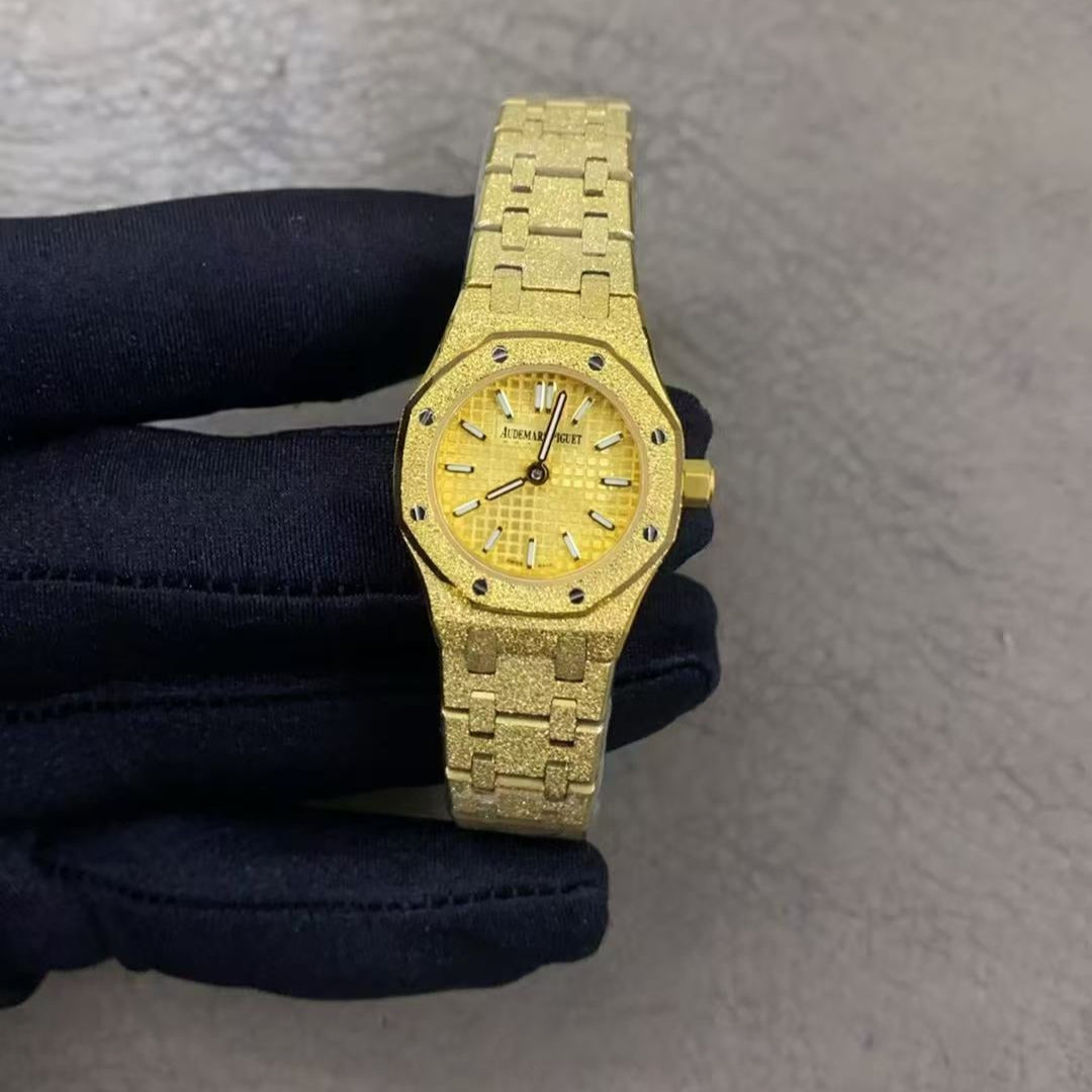 Audemars Piguet Royal Oak Mini Frosted Gold Quartz 23mm Yellow Gold