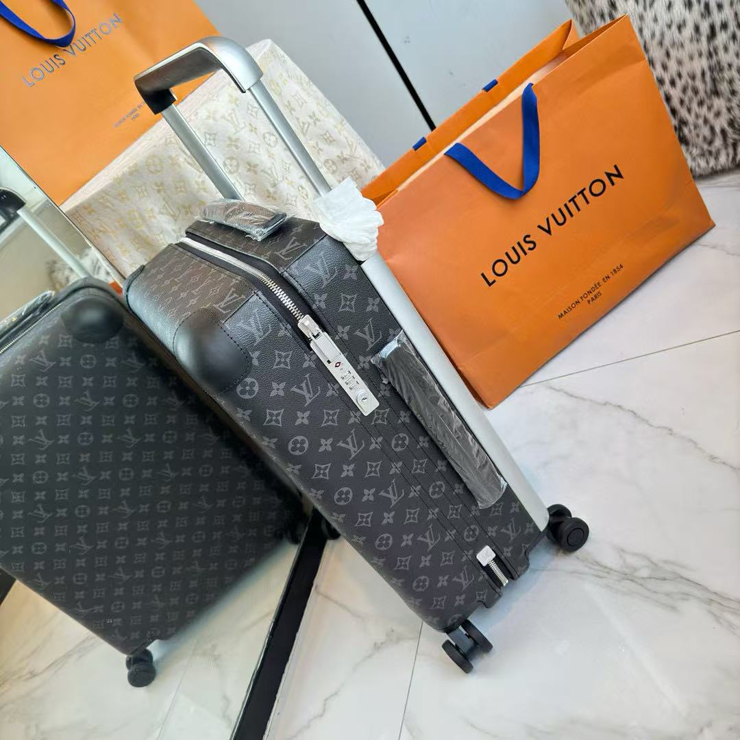 Louis Vuitton Horizon 55 Monogram Suicase Black Canvas Leather