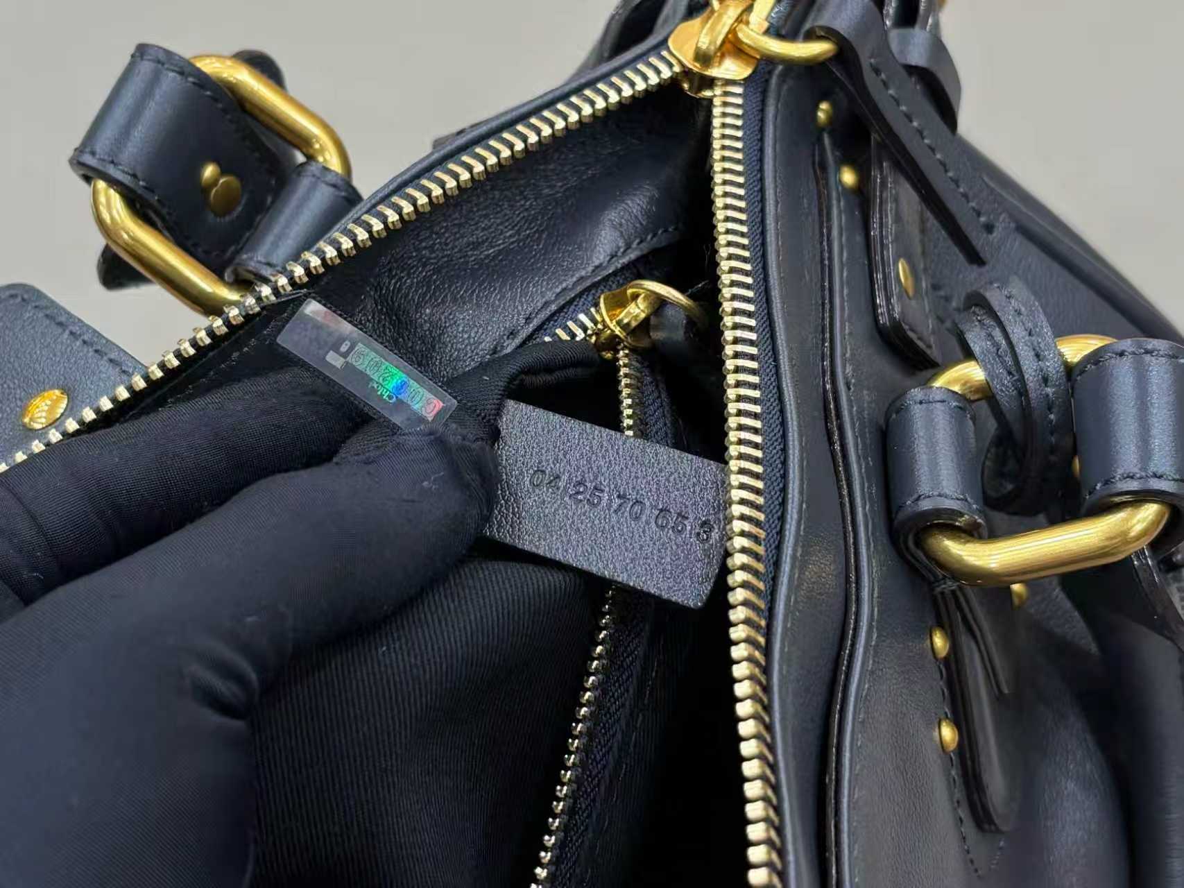 Chloe 2025 Paddington Bag Black Grained Leather.