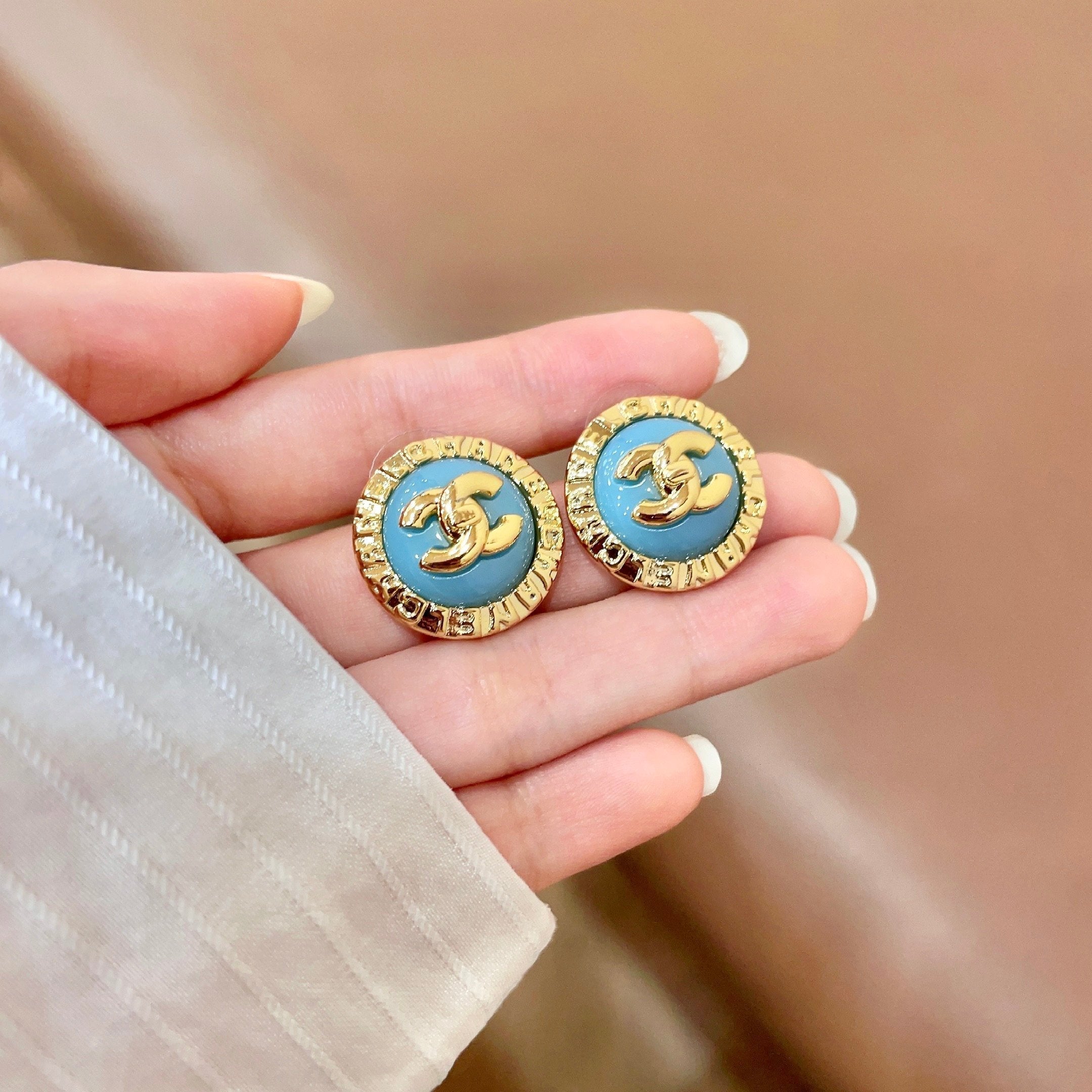 CC Round Stud Necklaces Enamel 65966