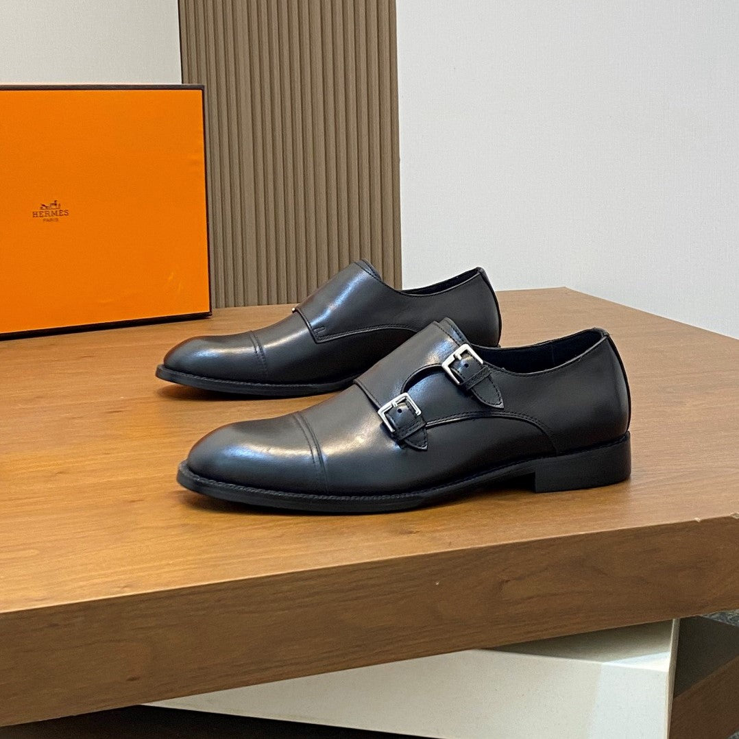 HM Men's Keneth Derby Shoe Black Calfskin