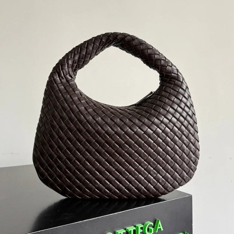 Bottega Veneta Shoulder Bag 35cm Brown Intrecciato Leather
