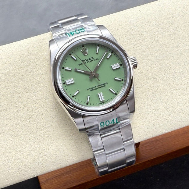 Rolex Oyster Perpetual 36 Pistachio Dial Stainless Steel