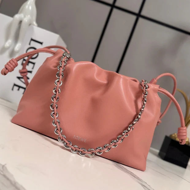 Loewe 2026 Medium Flamenco Purse 30cm Pink Nappa Lambskin