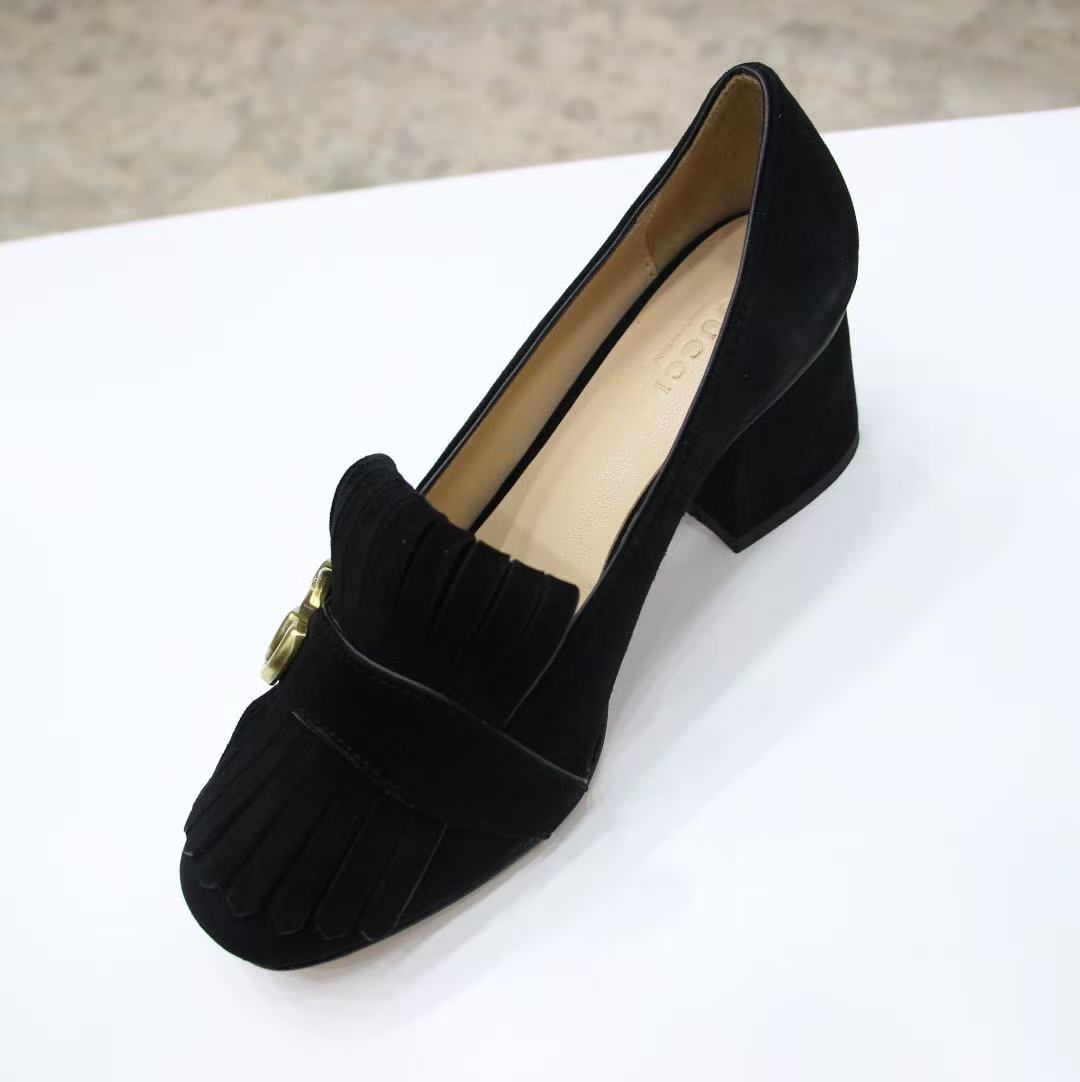 GG 26ss Marmont Loafer Black Suede