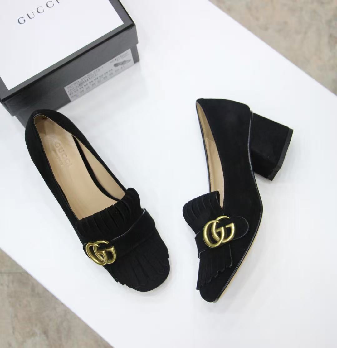GG 26ss Marmont Loafer Black Suede