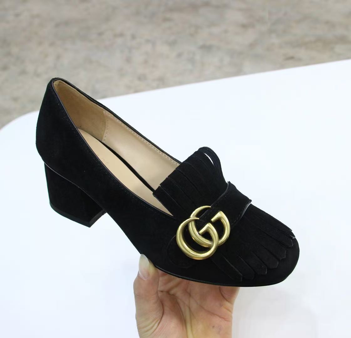 GG 26ss Marmont Loafer Black Suede