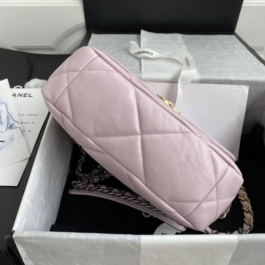 CC 19 Handbag 25cm Light Pink Calfskin Gold Hardware mix Sliver Hardware