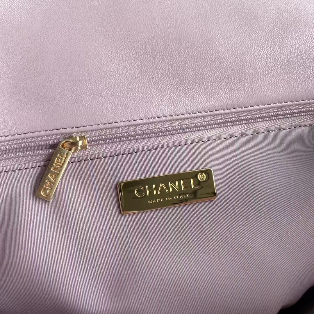 CC 19 Handbag 25cm Light Pink Calfskin Gold Hardware mix Sliver Hardware