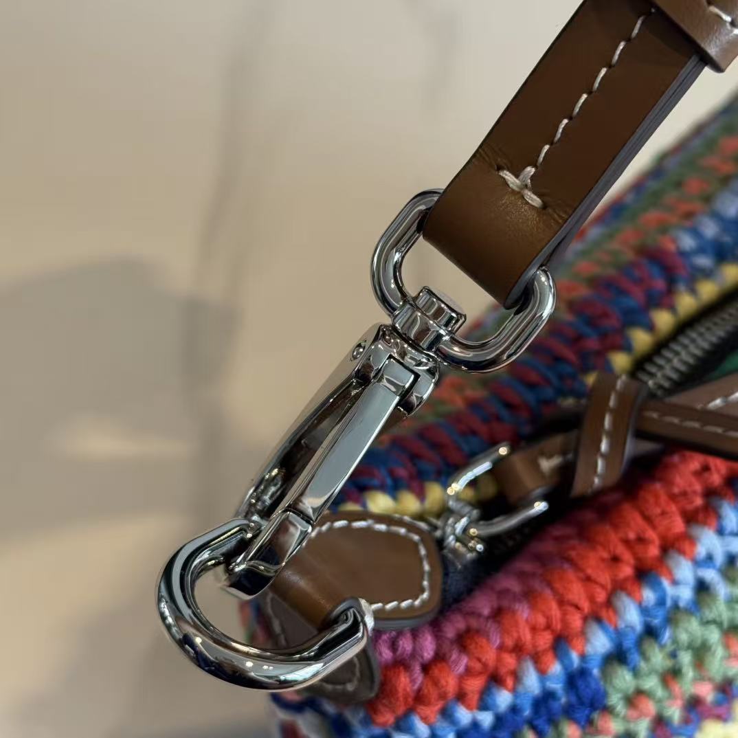 Miumiu Crochet Pouch Multicolor Cotton