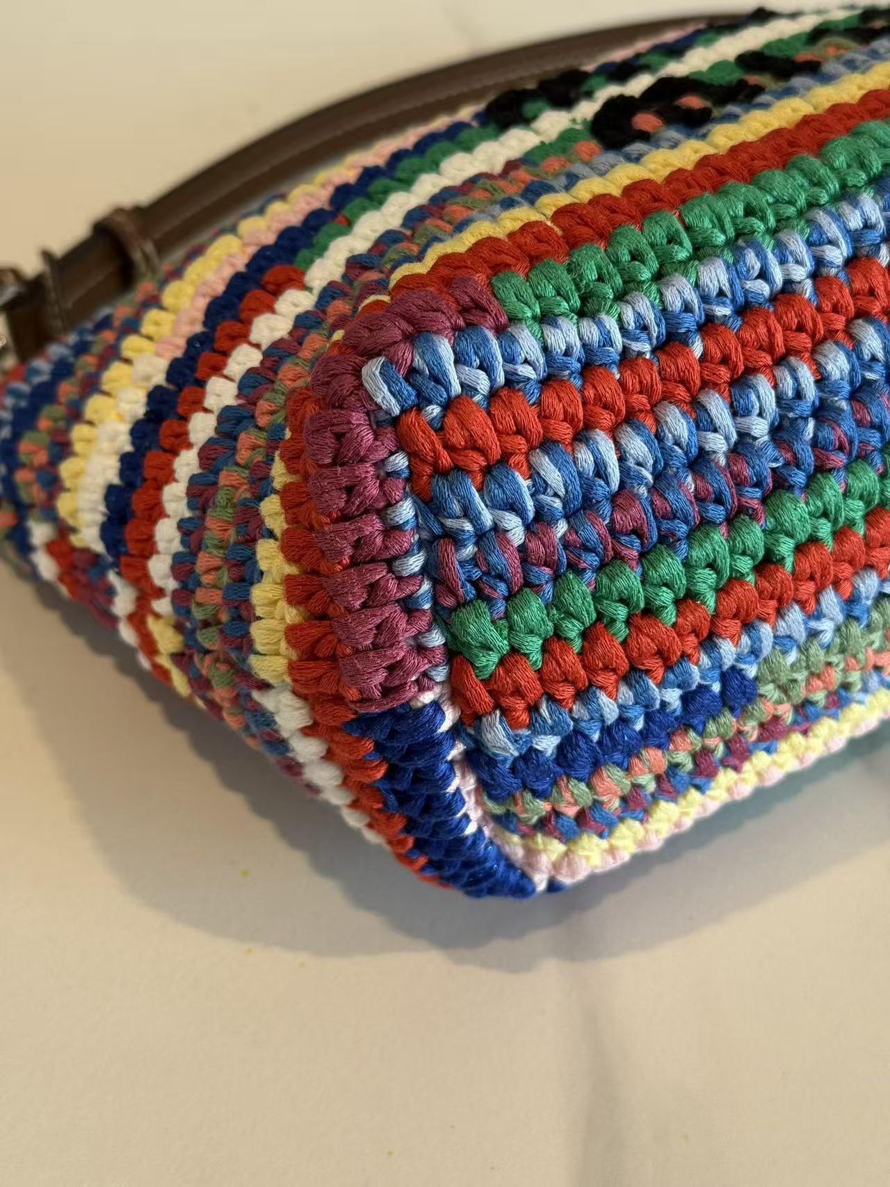 Miumiu Crochet Pouch Multicolor Cotton