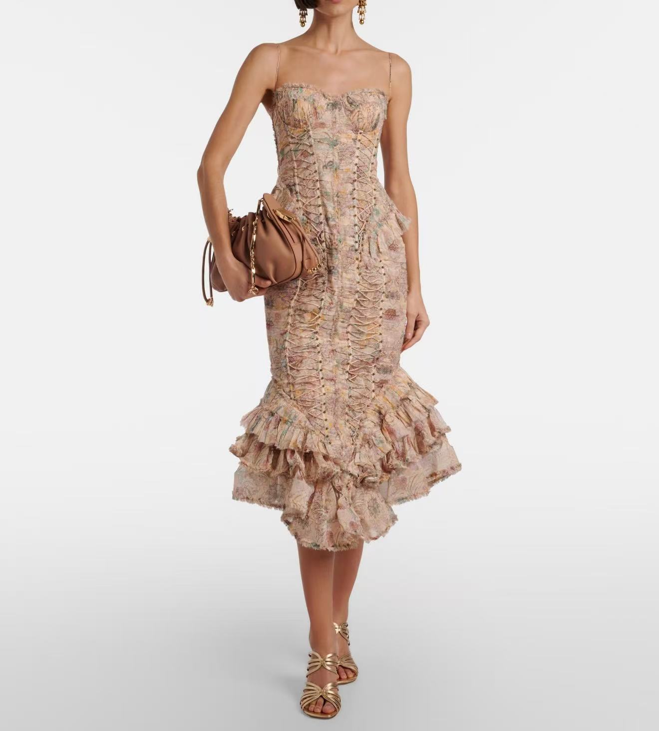 Zimmermann Rebellion Frayed Midi Dress