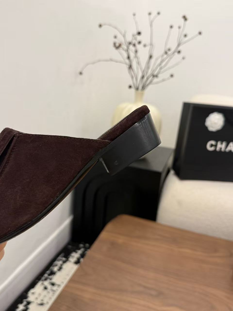 CC Loafer Mules Coffee Suede