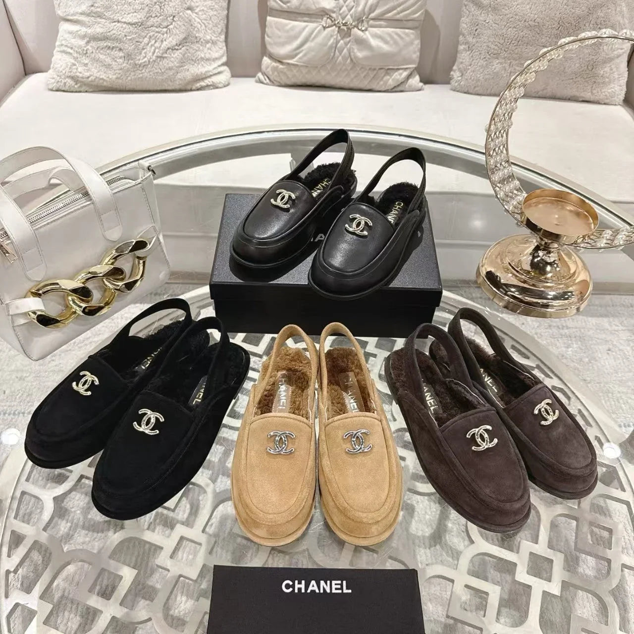 Chanel 2026 Loafer Suede Lambskin Fur 356382