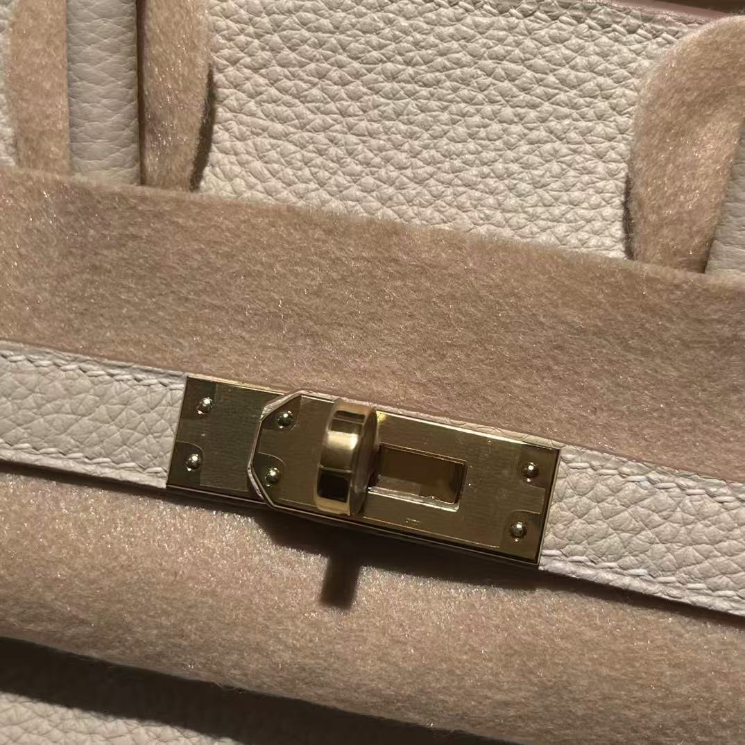HM Birkin 25cm White Togo Leather Gold Hardware Best Version
