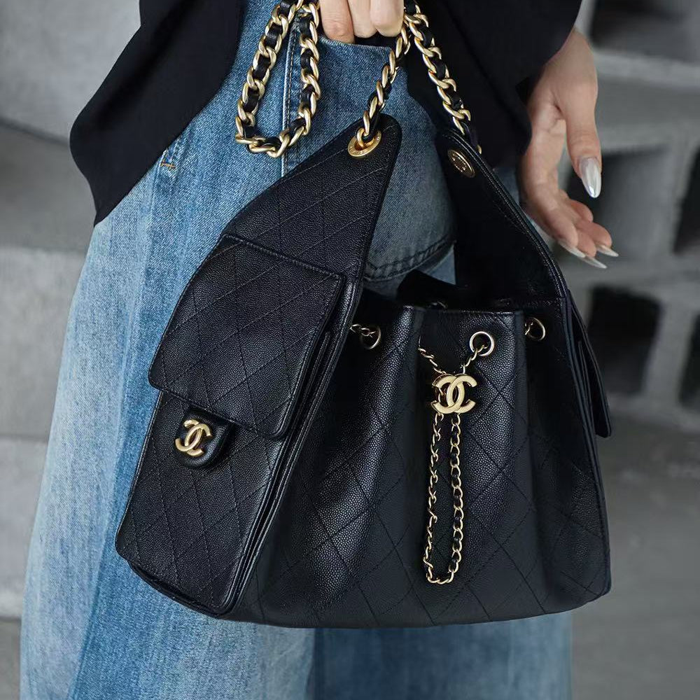 CC 26s Hobo Small Bag Black Caviar GHW (Best Version)