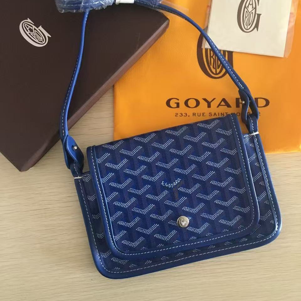 Goyard Plumet Pouch-Wallet Blue Goyardine Canvas