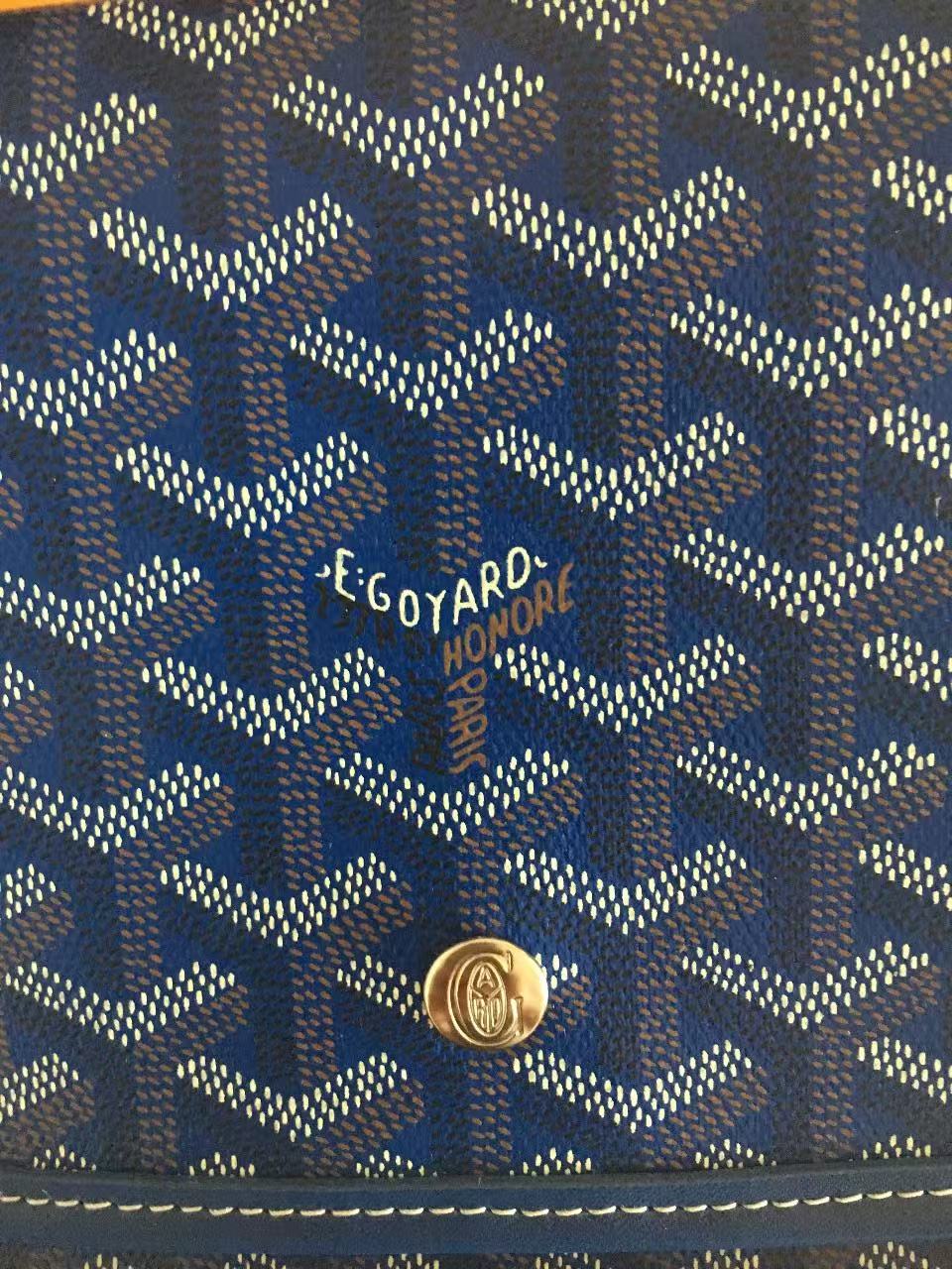 Goyard Plumet Pouch-Wallet Blue Goyardine Canvas