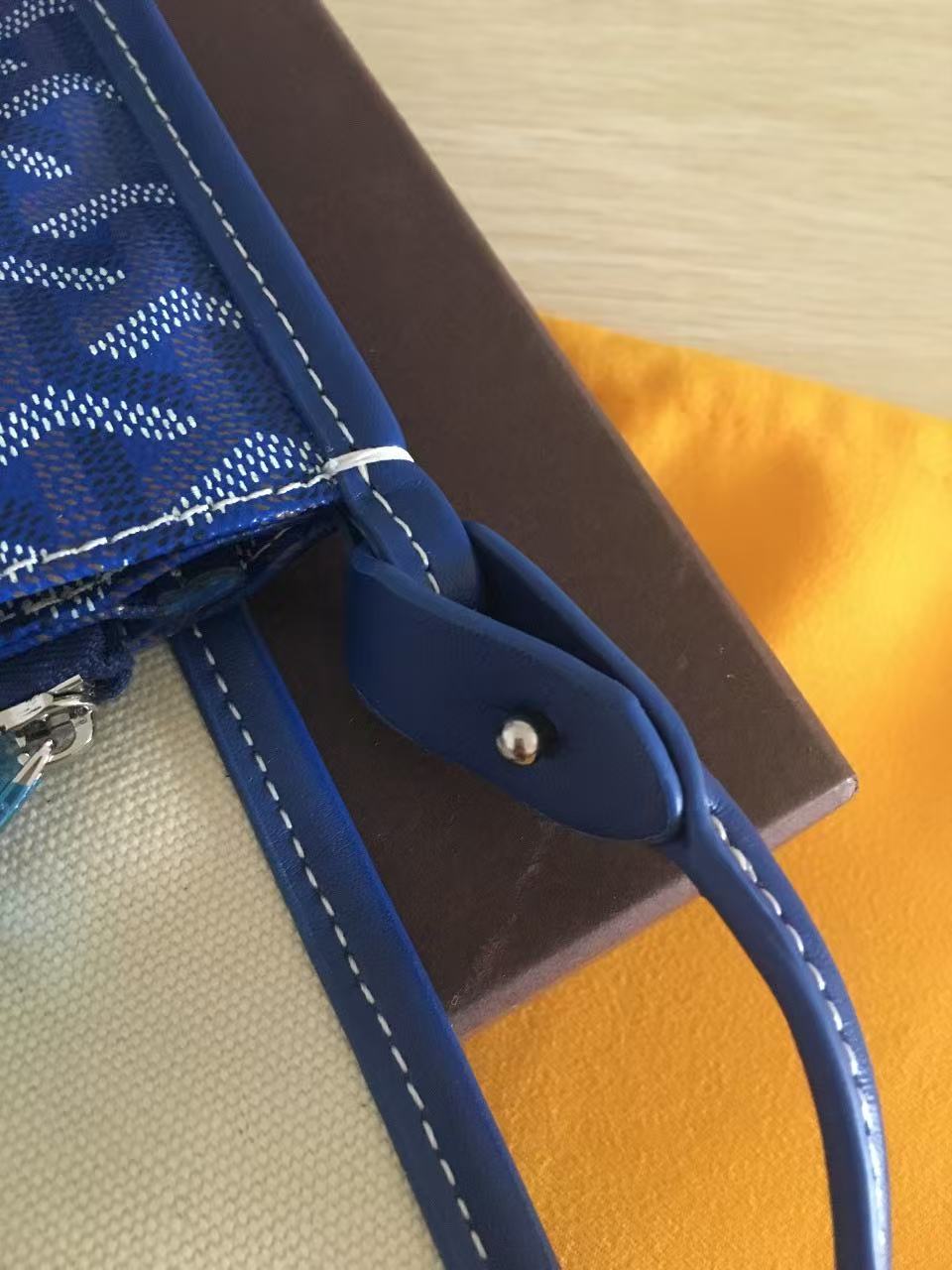 Goyard Plumet Pouch-Wallet Blue Goyardine Canvas