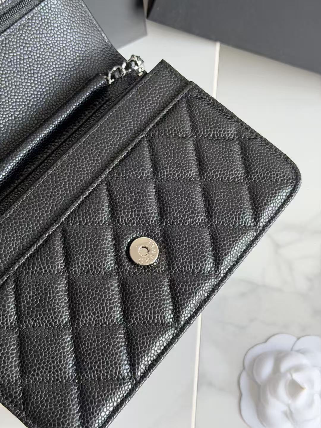 CC 26s WOC 19cm Black Caviar Gold Hardware