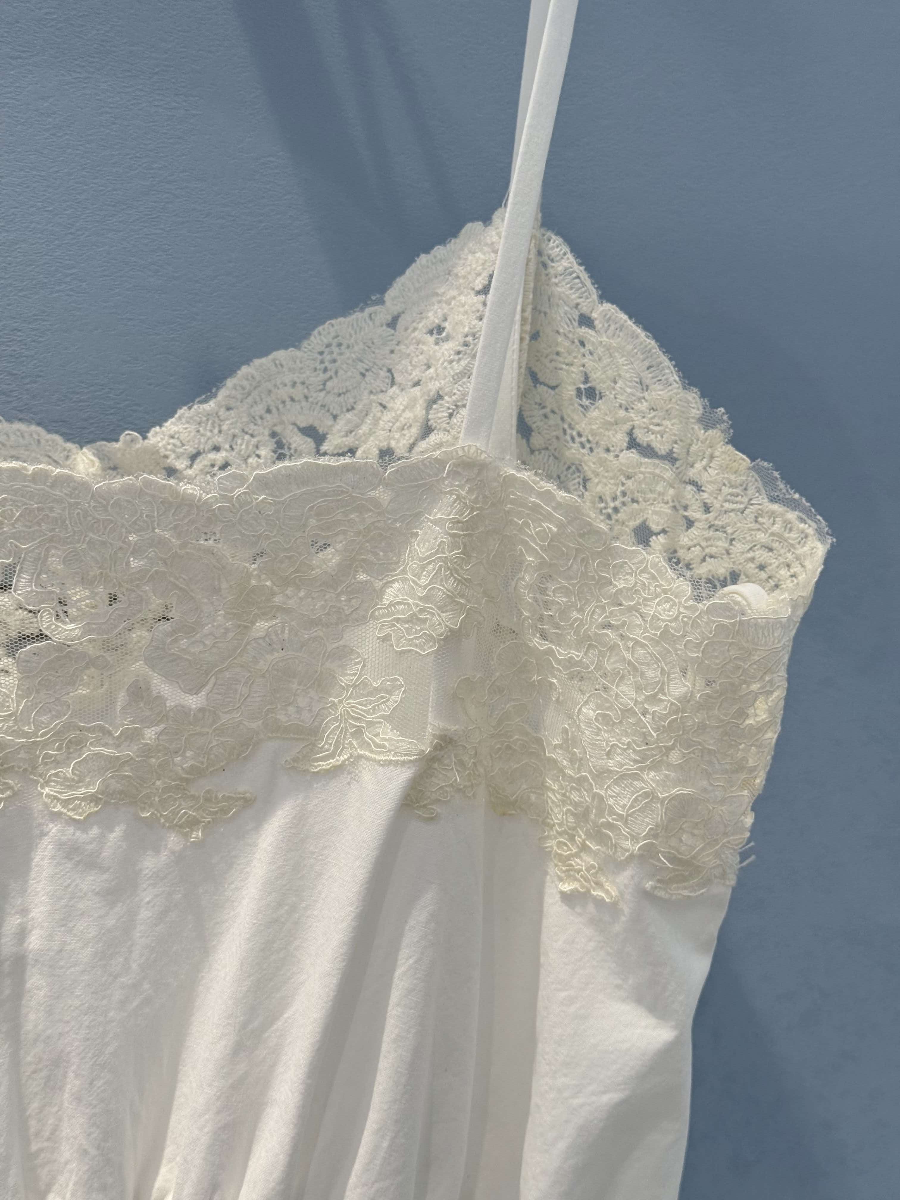 Miu Eyelet Lace Mini Dress White Cotton