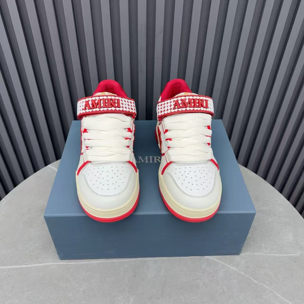 Amiri 26s MA Skyline Sneakers Red Cowhide Mesh