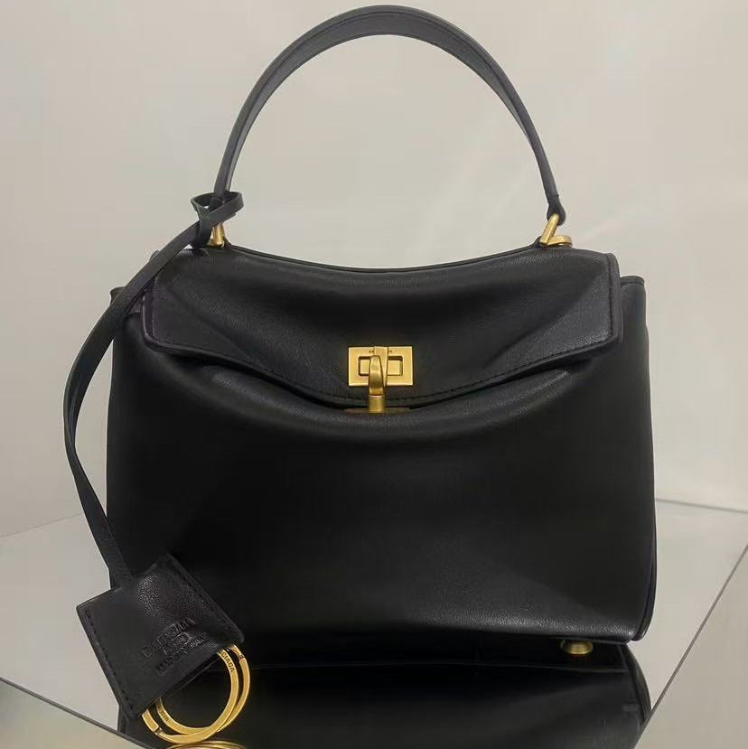 Balenciaga Mini Bag 22 Black Calfskin Gold Hardware
