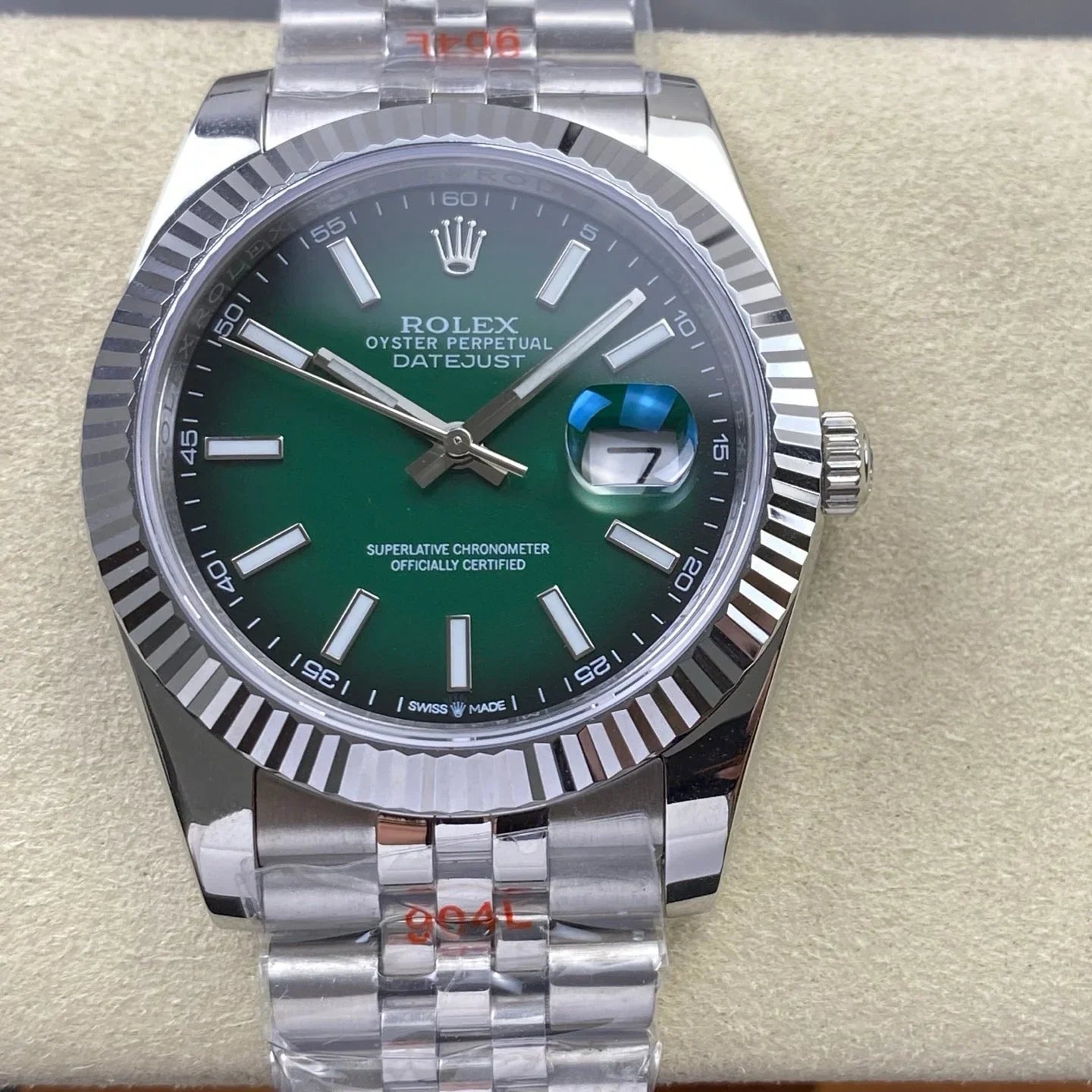 Rolex Datejust Oystersteel Jubilee Bracelet Green Ombre Dial