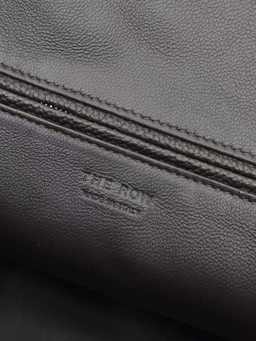 The Row Marcel Bag Black Grain Leather
