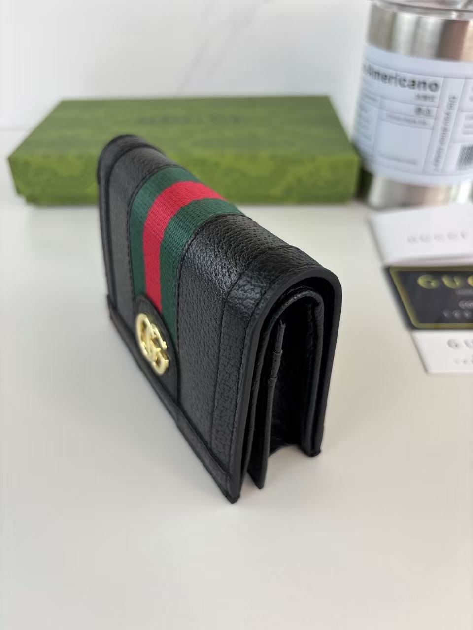 Gucci Ophidia Card Case Black Cowhide