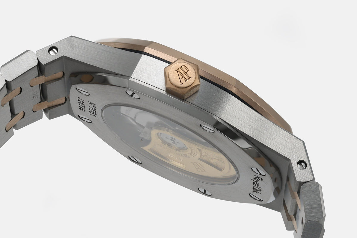 AP Royal Oak Automatic Two Tone Rose Gold Steel White Dial