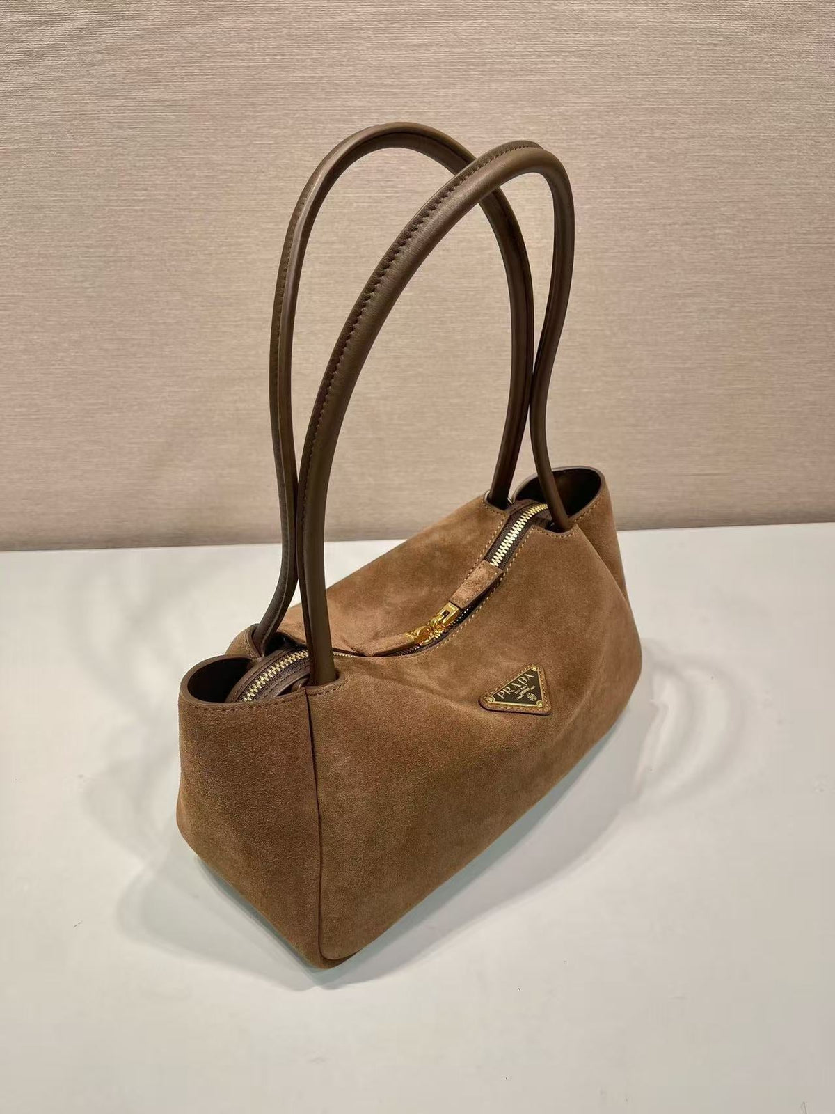 Prada 26s Medium Darling Brown Suede