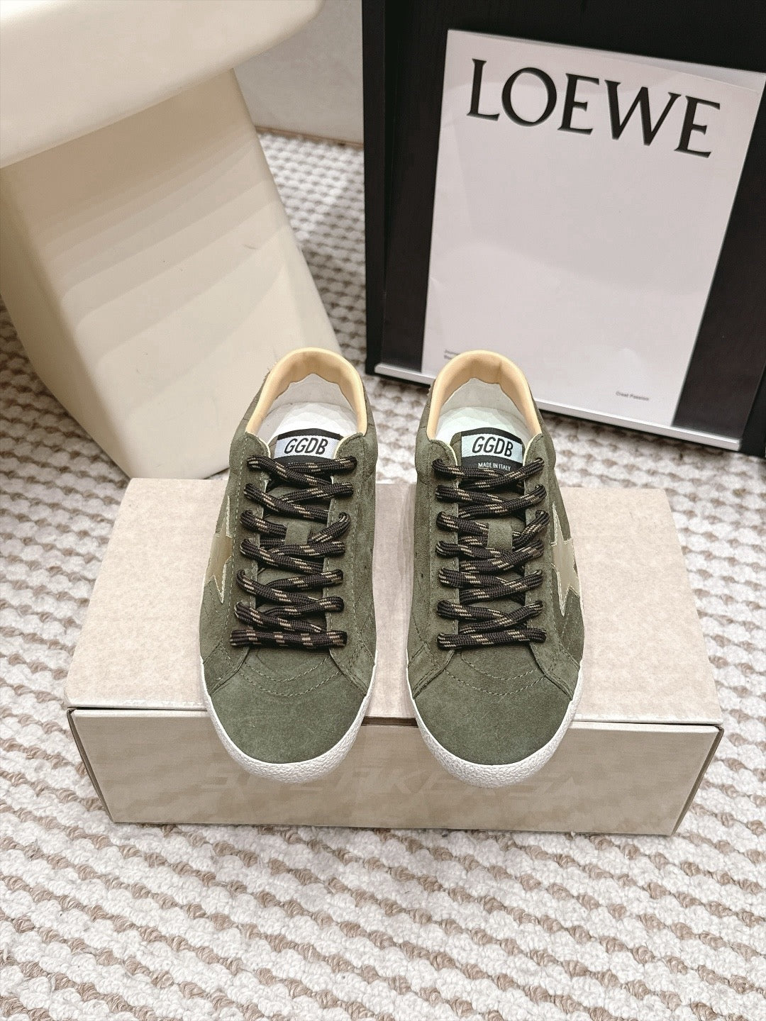 GGDB True Star Olive Suede Gold Star 35679