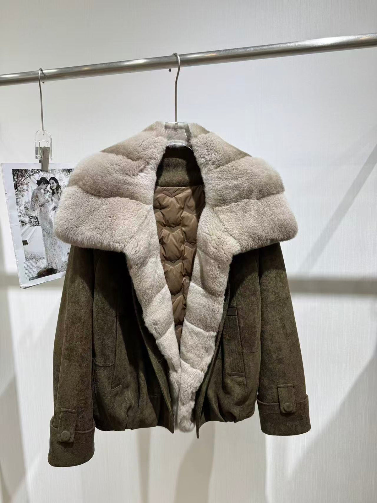Max Mara 25s Oversized Fur Collar Down Jacket 122