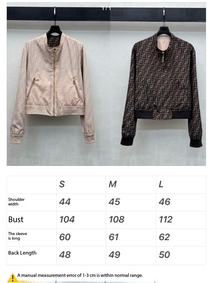Fendi Reversible Jacket Pinkish Beige Polyamide 350268