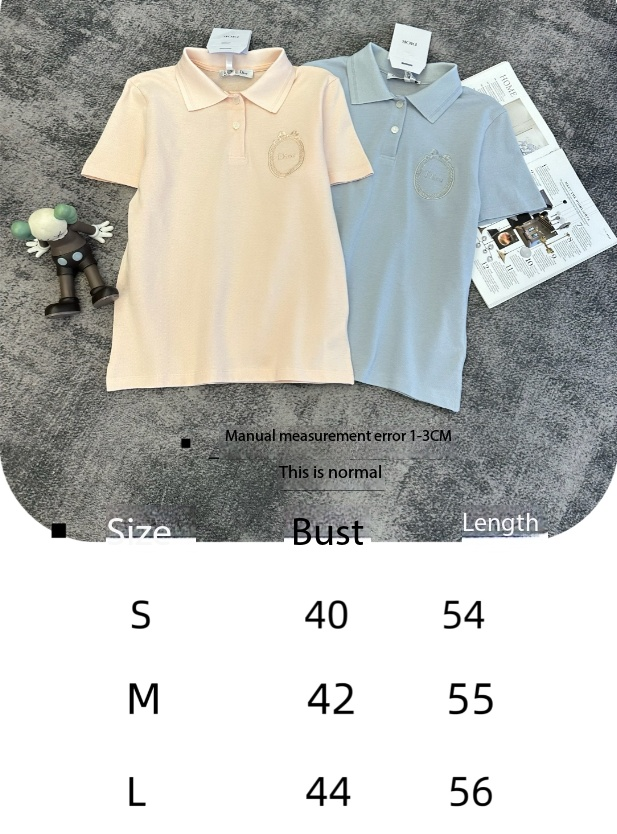 CD SS26 Embroidered Polo Shirt Cotton 350869
